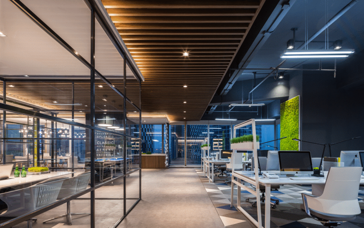 集团科技公司AI元素办公室设计