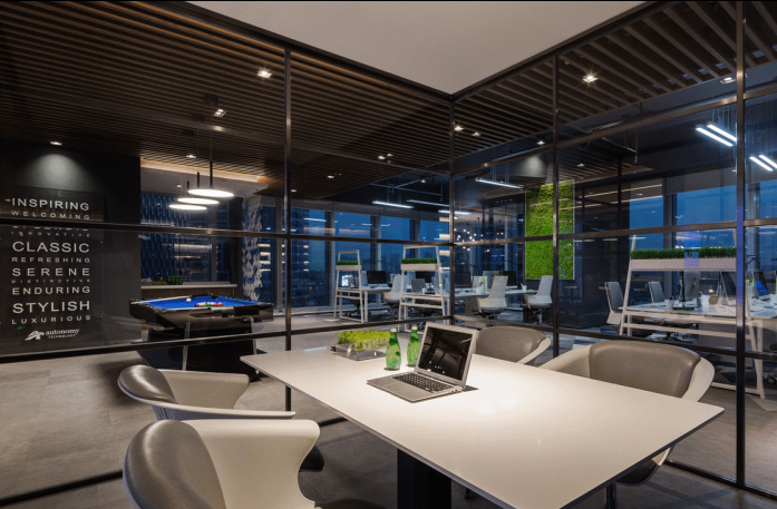 集团科技公司AI元素办公室设计